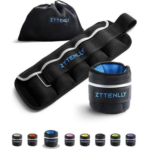 Adjustable Ankle Weights 1-5/15/18/20LBS Pair with Carry Bag - Breathable - Picture 7 of 7